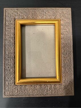 Ornate Gold and Distressed Brown Decorative Photo Frame 4 by 6